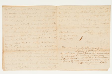 William Cumming bill of sale to Joseph Cumming for Caesar, an enslaved man, 1819 January 2, page 2 - Cumming, William
