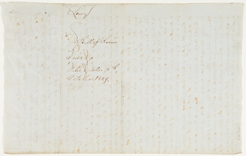William A Leavy v. Robert S. Todd bill of review, 1849 October 6, verso