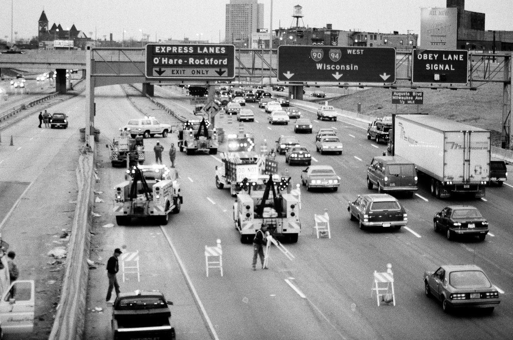 Chicago History Museum Images Express lanes closed on Kennedy