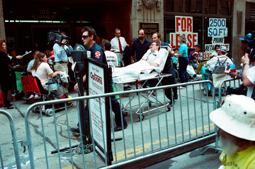 ADAPT members demonstration - Rich Hein for Chicago Sun-Times