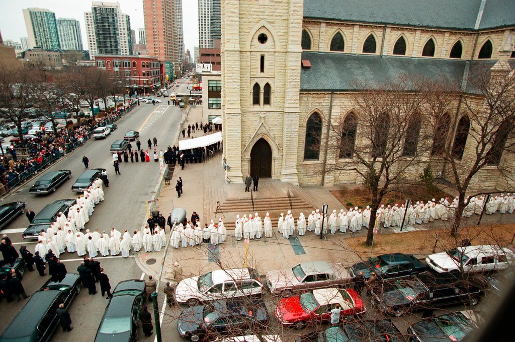 Funeral mass and procession for Cardinal Joseph Louis Bernardin - Al Podgorski for Chicago Sun-Times