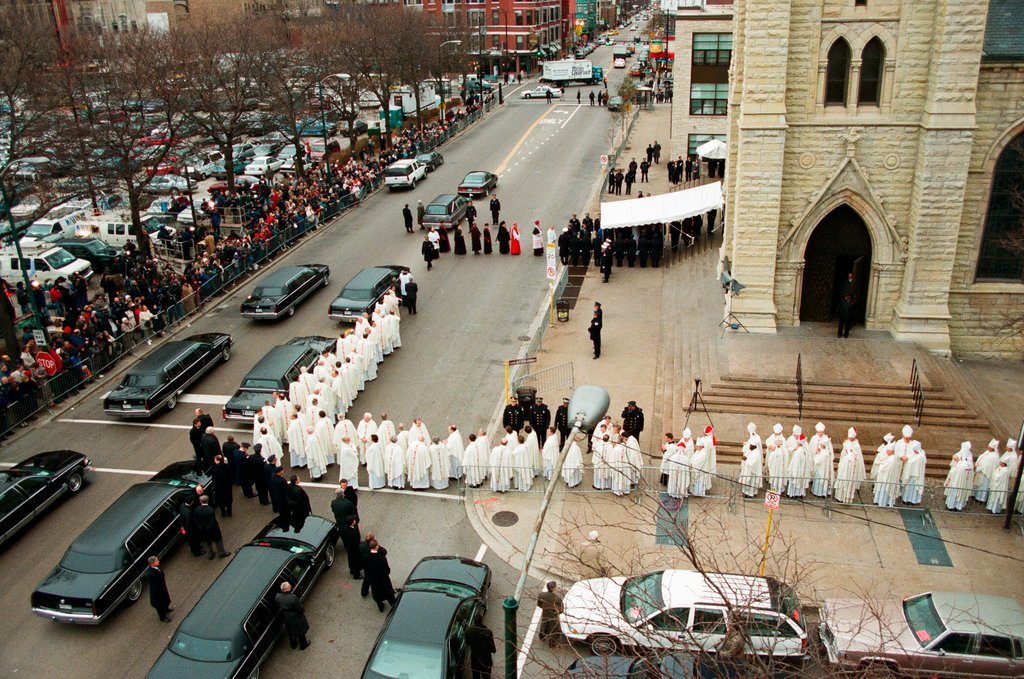 Funeral mass and procession for Cardinal Joseph Louis Bernardin - Al Podgorski for Chicago Sun-Times