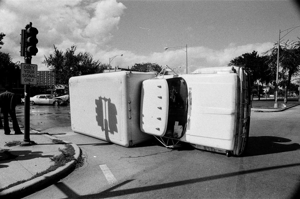 Crews clear a car accident - Chicago Sun-Times