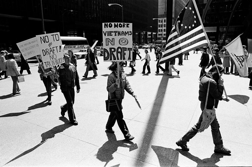 Students protest after legislation for a limited draft was approved - Chicago Sun-Times