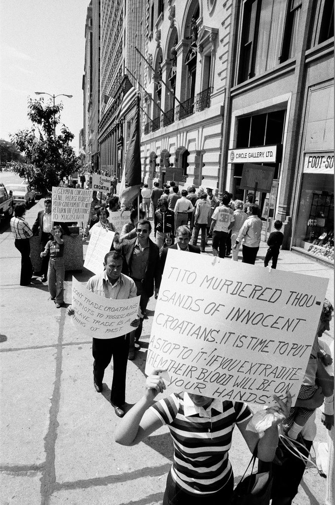 Croatians protest in front of the West German Consulate offices - Chicago Sun-Times