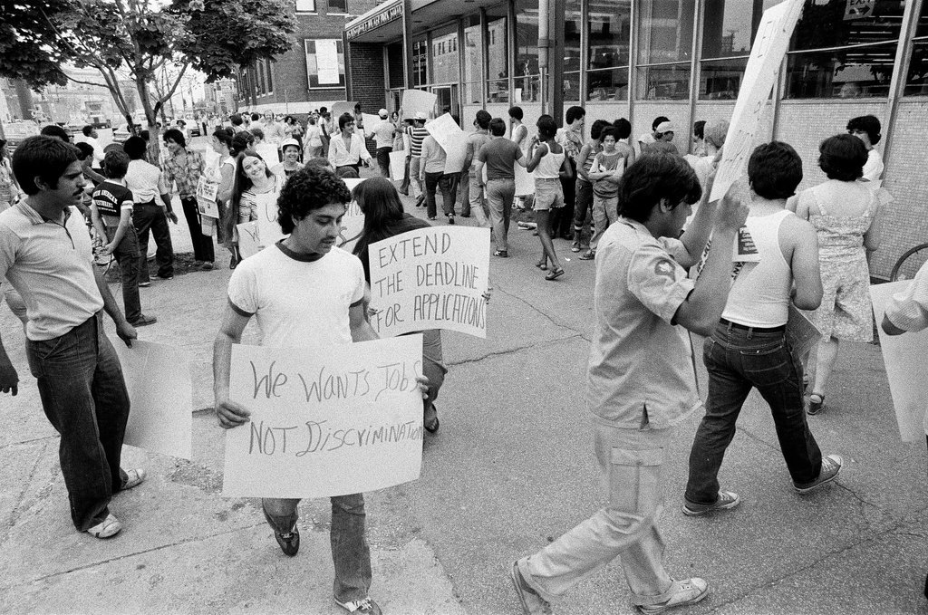 Protest against discriminatory hiring practices at the Post Office - Chicago Sun-Times