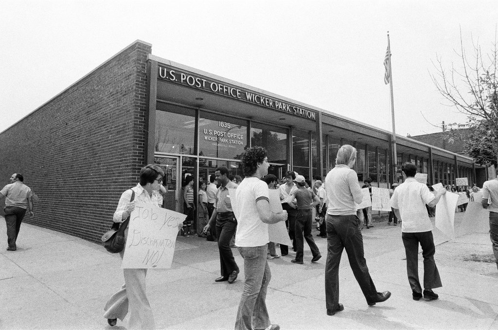 Protest against discriminatory hiring practices at the Post Office - Chicago Sun-Times