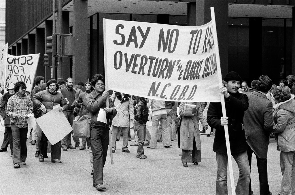 The National Coalition to Overturn the Bakke Decision sponsors a protest march - Chicago Sun-Times