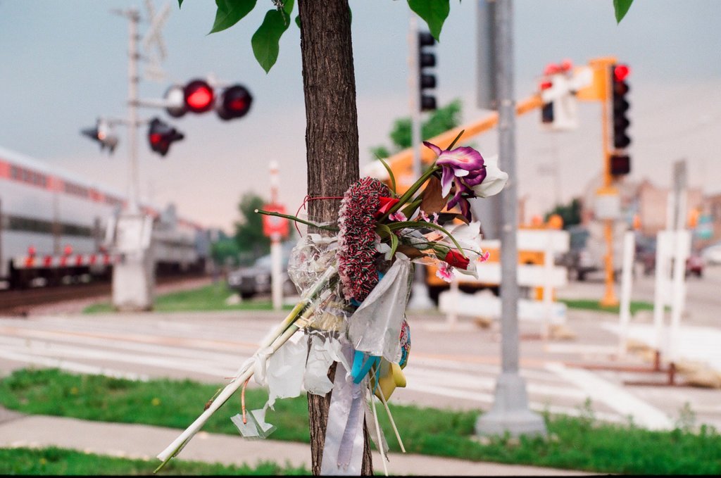 New traffic lights at train tracks - Ellen Domke for Chicago Sun-Times