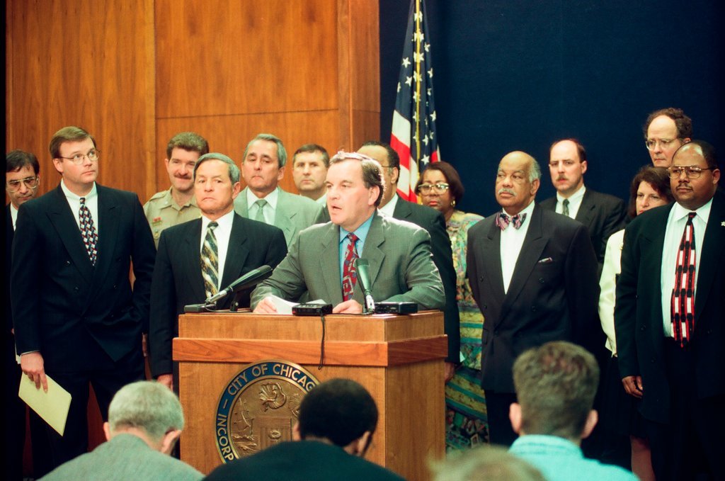Mayor Daley addresses Bulls celebration - Chicago Sun-Times