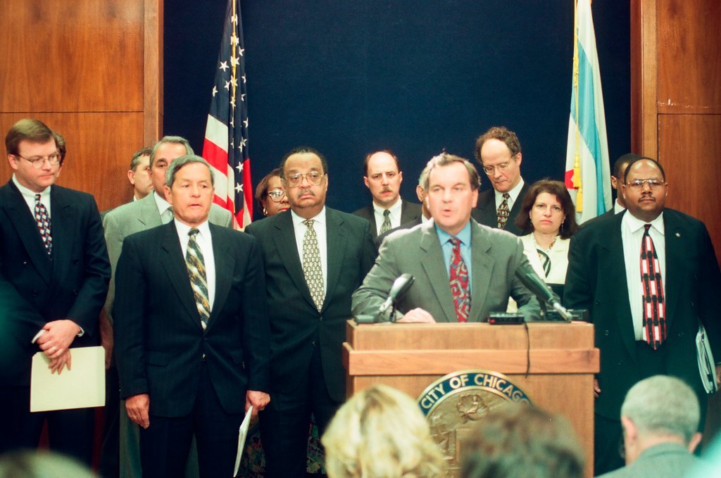 Mayor Daley addresses Bulls celebration - Chicago Sun-Times
