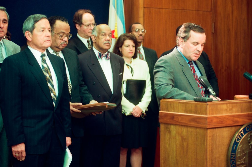 Mayor Daley addresses Bulls celebration - Chicago Sun-Times