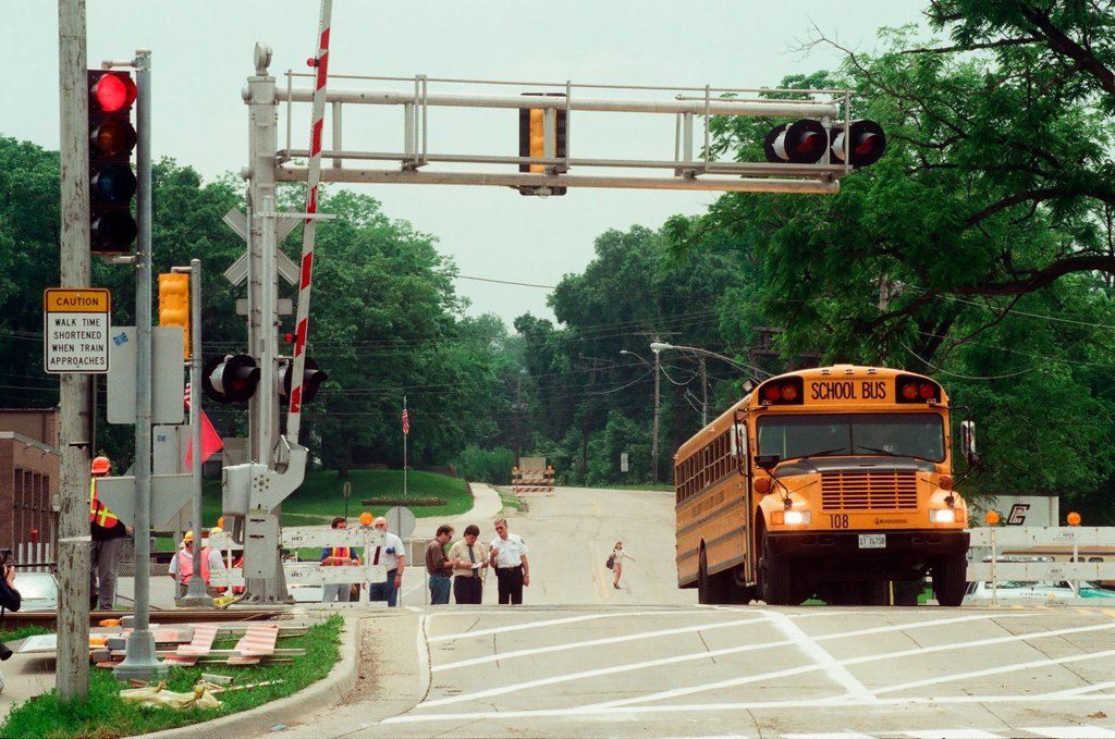New traffic lights at train tracks - Ellen Domke for Chicago Sun-Times