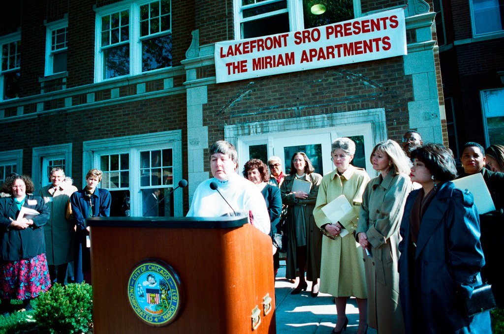 Grand opening of Miriam Apartments, single-occupancy rooms for women - Nancy Stuenkel for Chicago Sun-Times