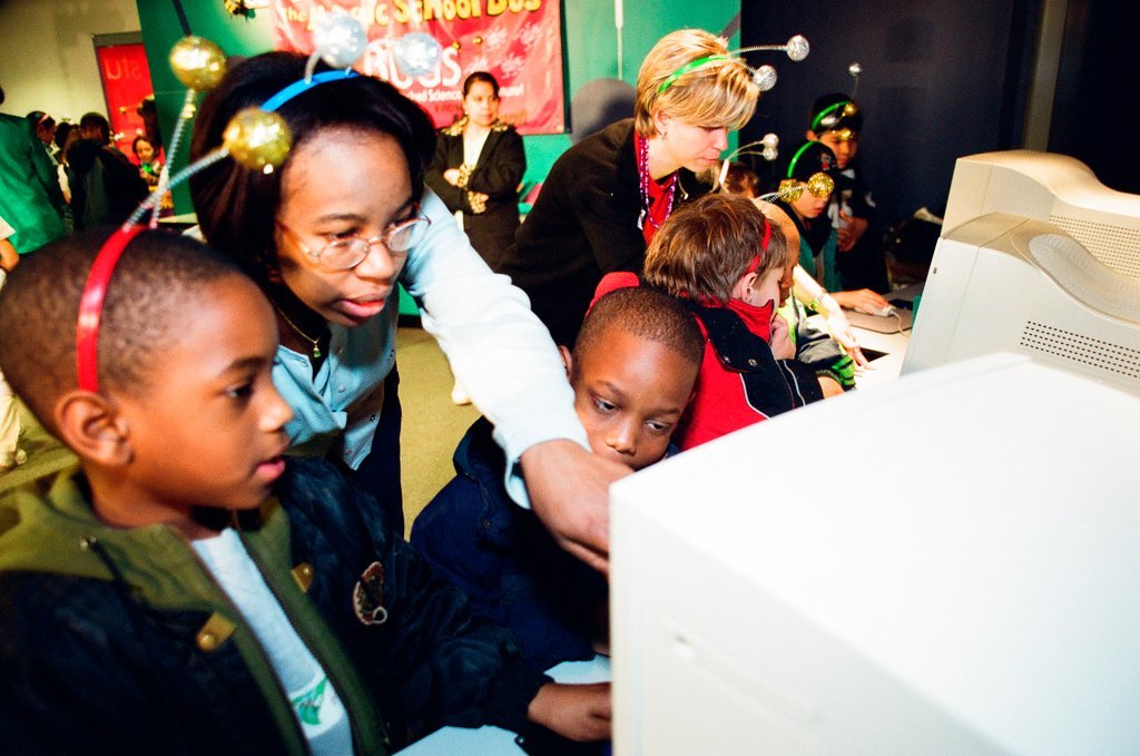 Students participate in Magic School Bus experience at Navy Pier Children's Museum - Jean Lachat for Chicago Sun-Times