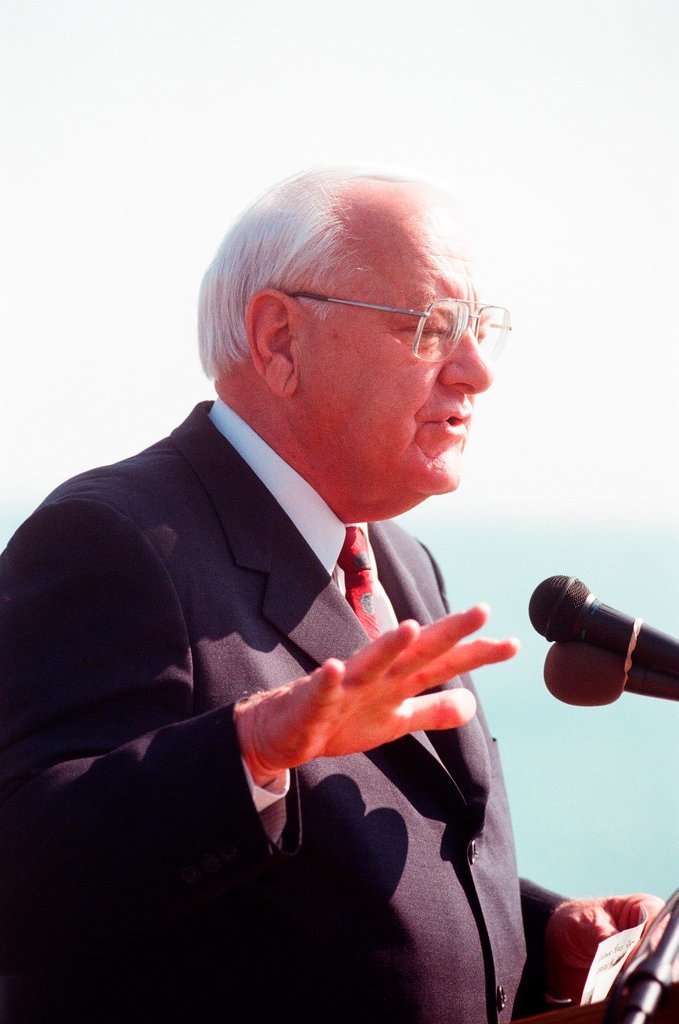Governor George H. Ryan announces state contribution to the Chicago Shoreline Protection Project - Brian Jackson for Chicago Sun-Times