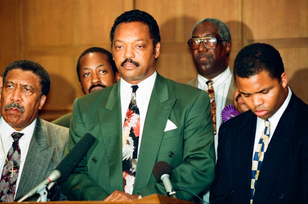 Reverend Jesse Jackson leads prayer service and press conference - Jon Sall for Chicago Sun-Times