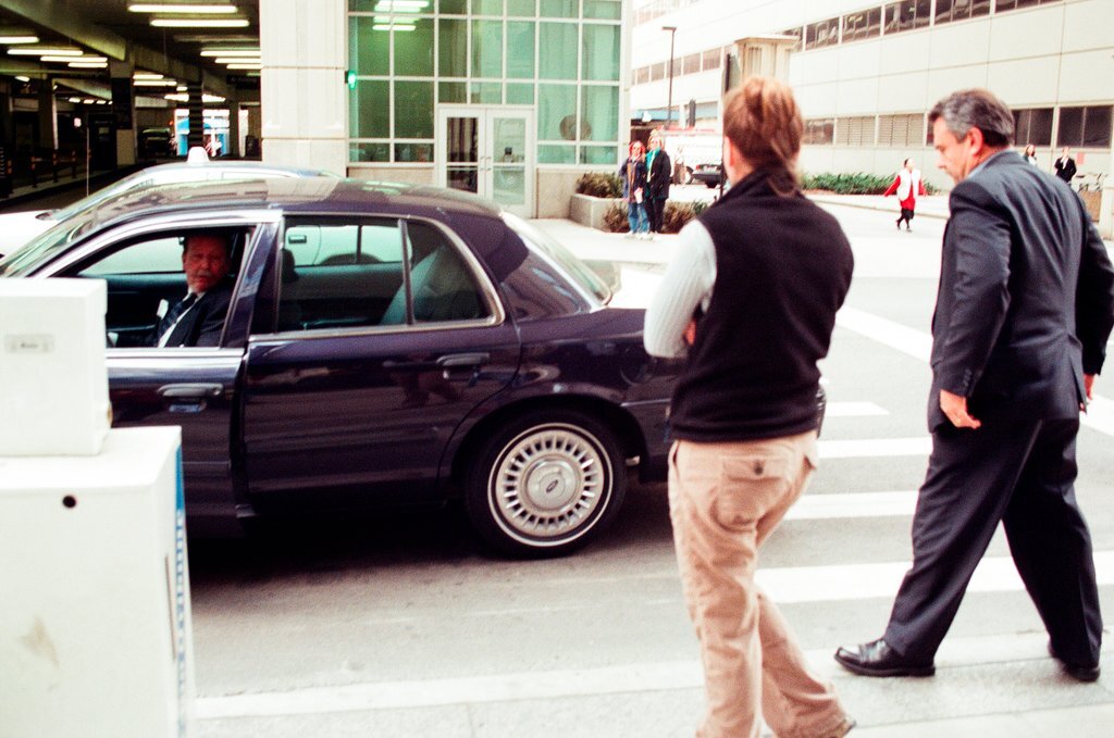 Mayor Richard M. Daley leaving Northwestern Memorial Hospital - Dumke for Chicago Sun-Times