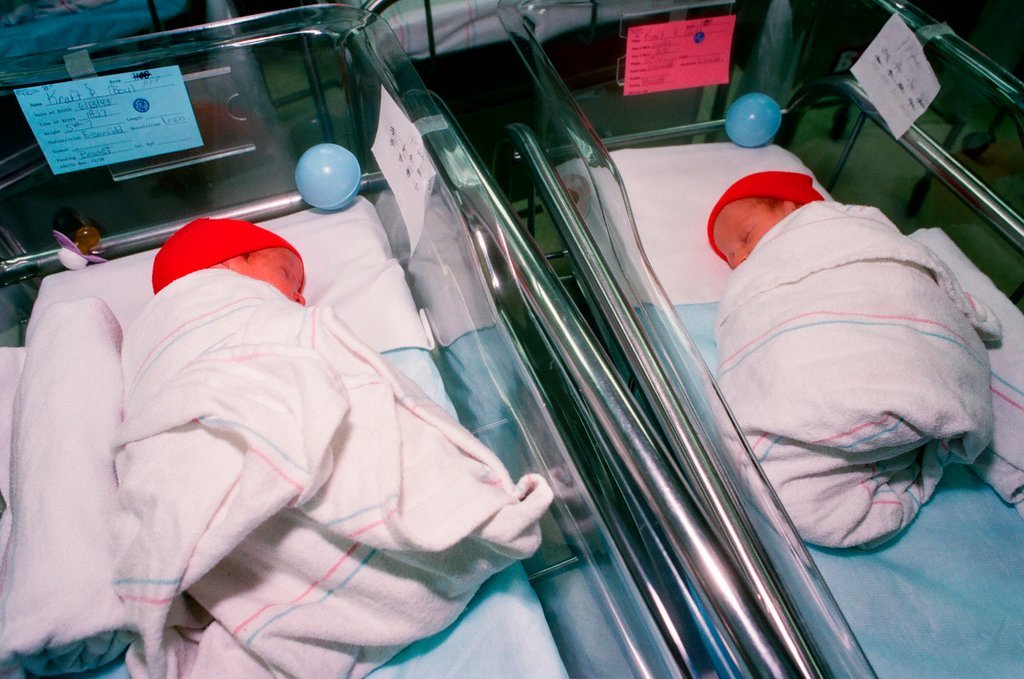 Newborns in nursery decorated in support of Chicago Bulls in the NBA Finals - Chicago Sun-Times