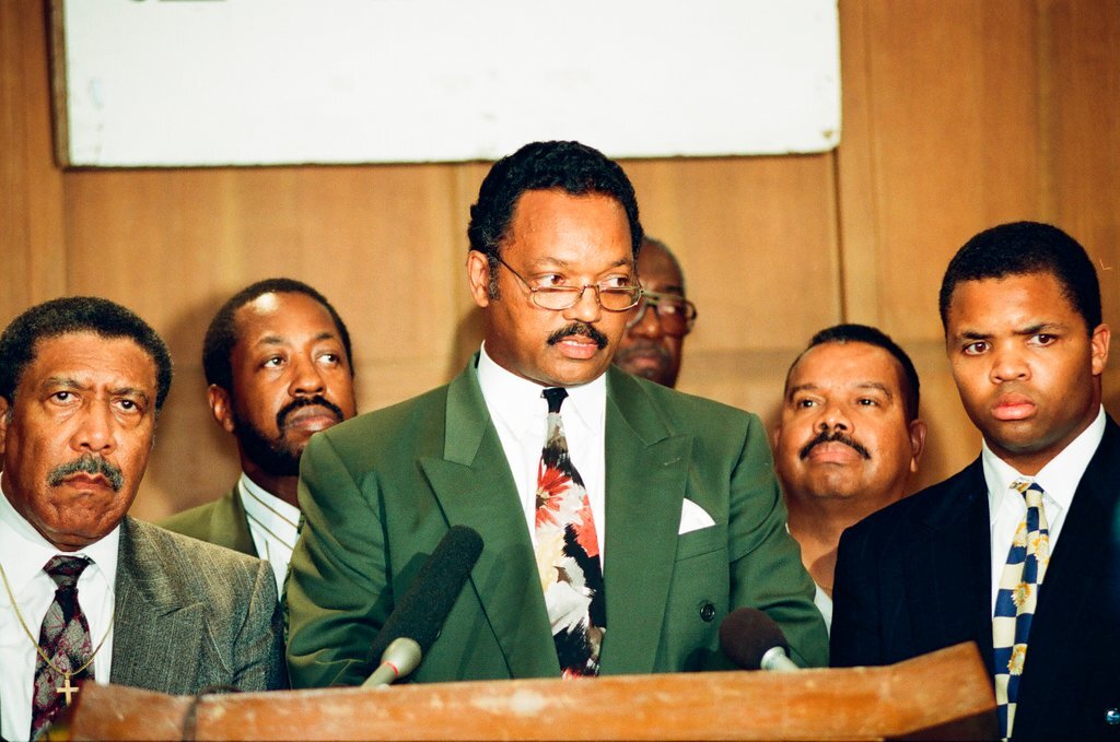 Reverend Jesse Jackson leads prayer service and press conference - Jon Sall for Chicago Sun-Times