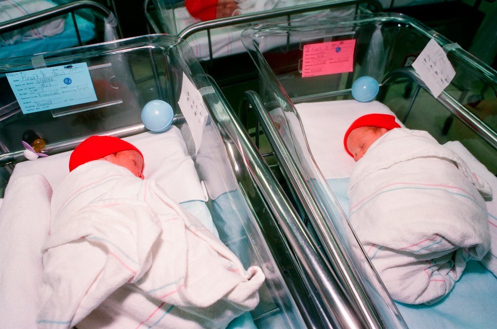 Newborns in nursery decorated in support of Chicago Bulls in the NBA Finals - Chicago Sun-Times