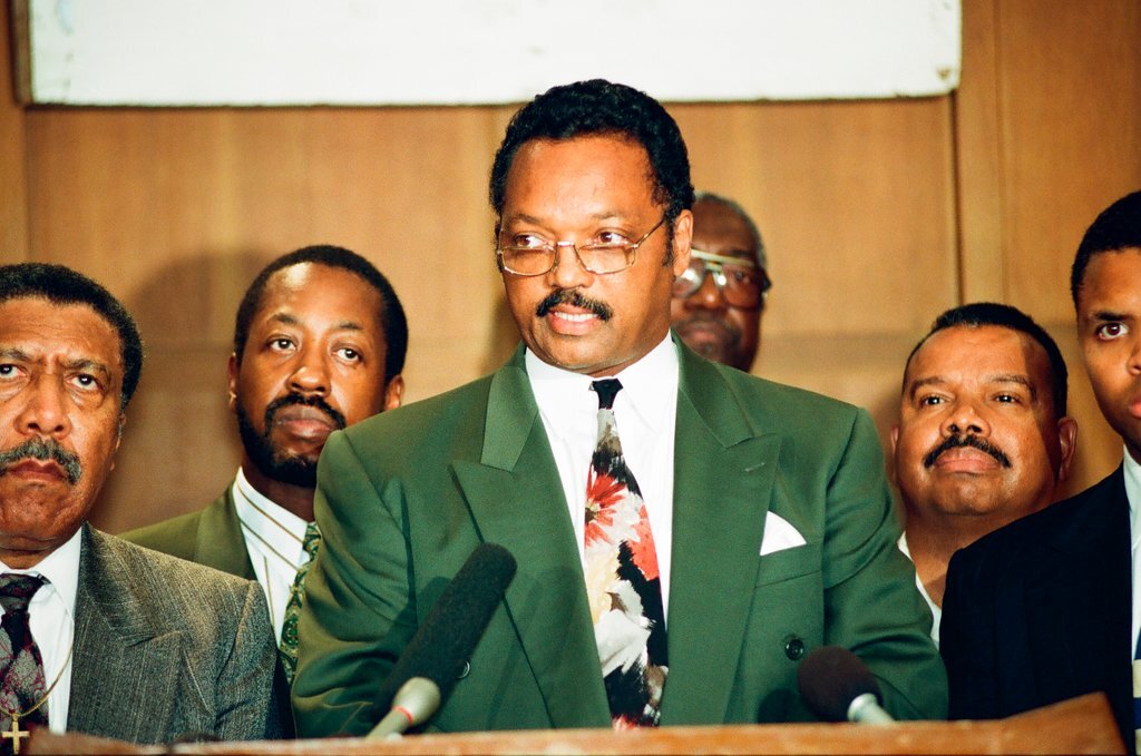 Reverend Jesse Jackson leads prayer service and press conference - Jon Sall for Chicago Sun-Times