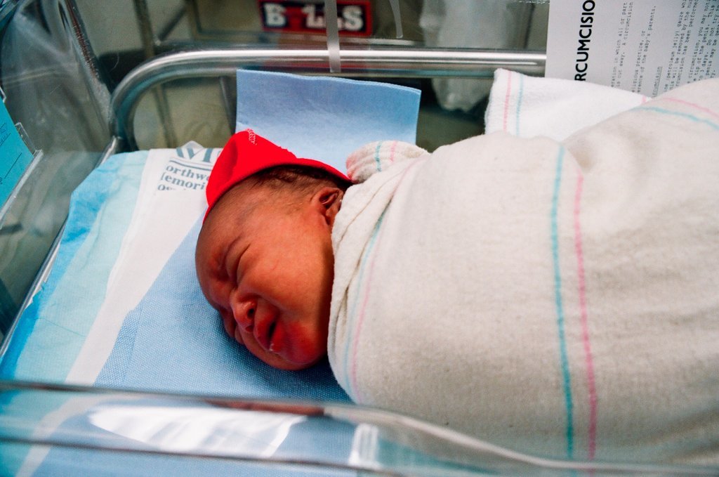 Newborns in nursery decorated in support of Chicago Bulls in the NBA Finals - Chicago Sun-Times