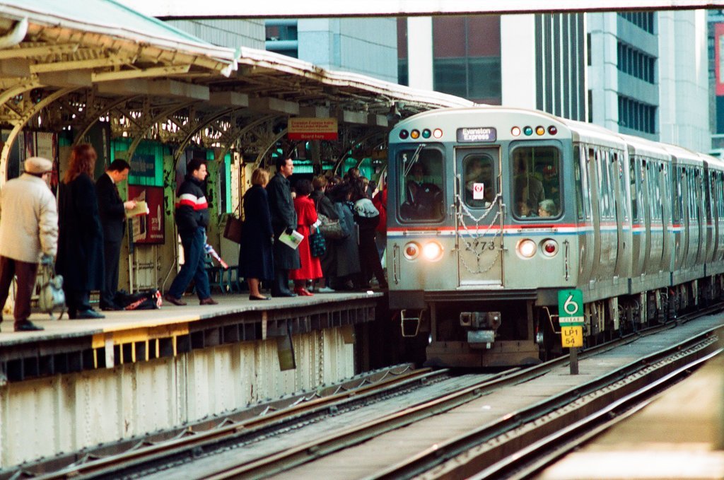 CTA elevated trains and buses in the Loop - Chicago Sun-Times