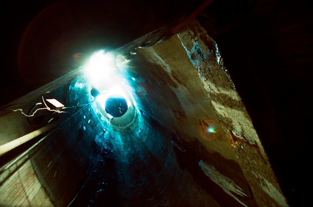 Tour of the freight tunnel systems following the installation of bulkheads - Al Podgorski for Chicago Sun-Times