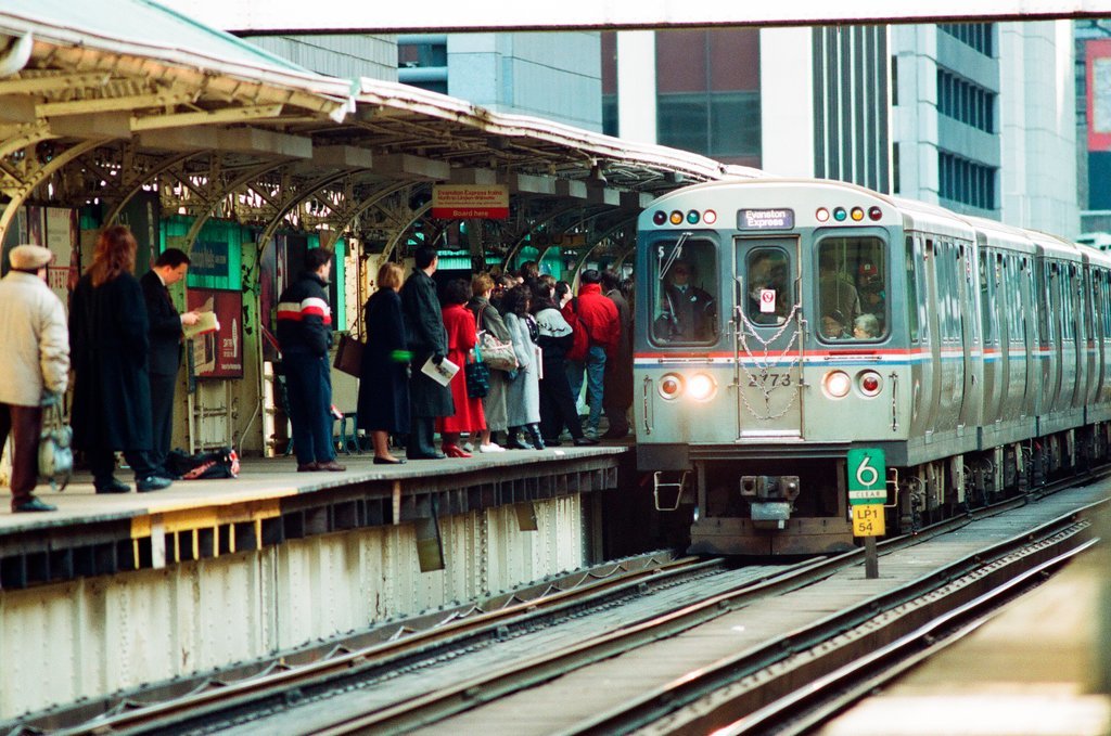 CTA elevated trains and buses in the Loop - Chicago Sun-Times