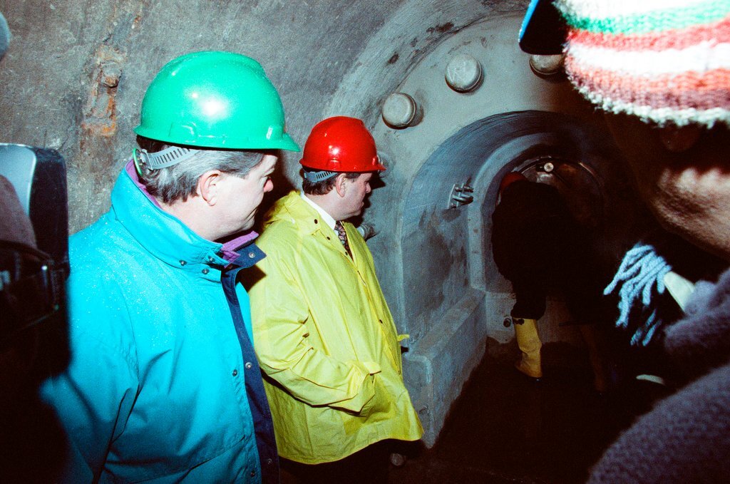 Tour of the freight tunnel systems following the installation of bulkheads - Al Podgorski for Chicago Sun-Times