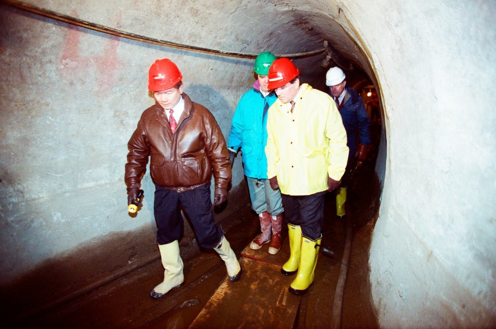 Tour of the freight tunnel systems following the installation of bulkheads - Al Podgorski for Chicago Sun-Times