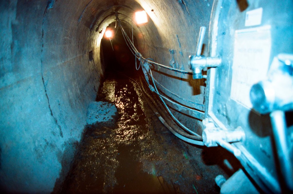 Tour of the freight tunnel systems following the installation of bulkheads - Al Podgorski for Chicago Sun-Times