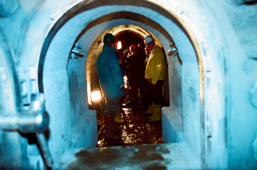 Tour of the freight tunnel systems following the installation of bulkheads - Al Podgorski for Chicago Sun-Times