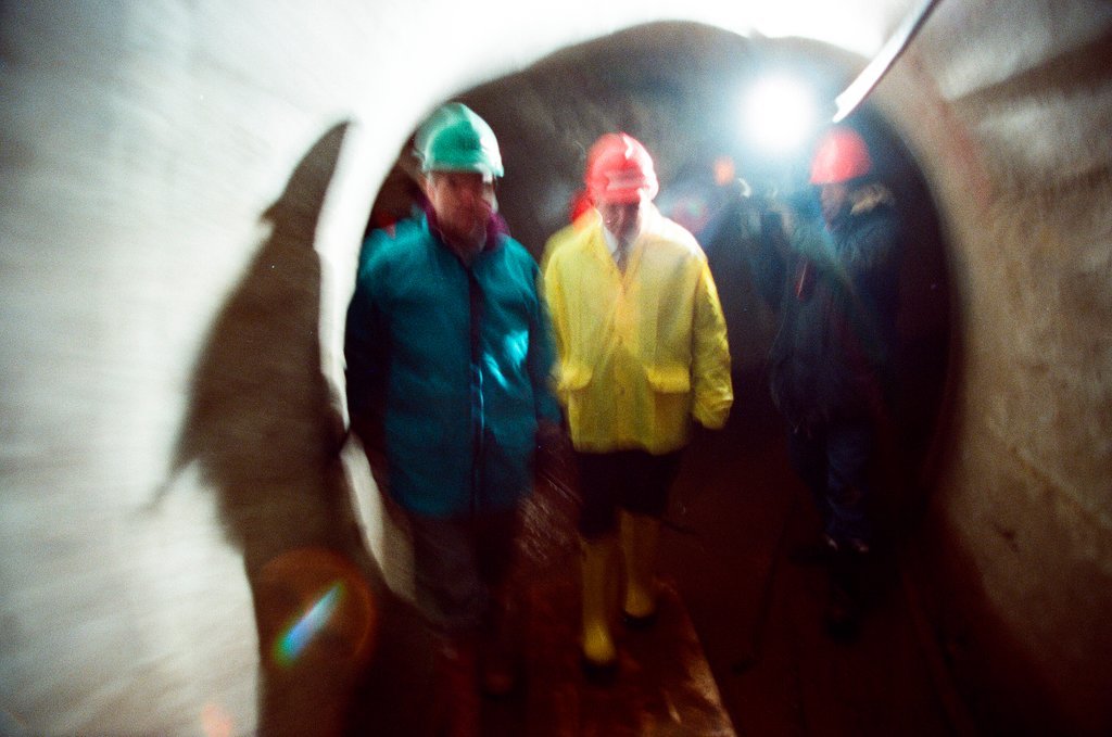 Tour of the freight tunnel systems following the installation of bulkheads - Al Podgorski for Chicago Sun-Times