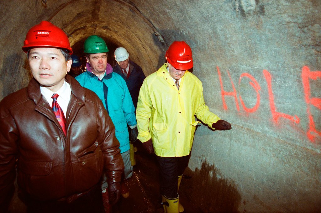 Tour of the freight tunnel systems following the installation of bulkheads - Al Podgorski for Chicago Sun-Times