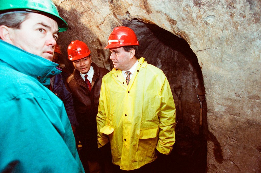 Tour of the freight tunnel systems following the installation of bulkheads - Al Podgorski for Chicago Sun-Times