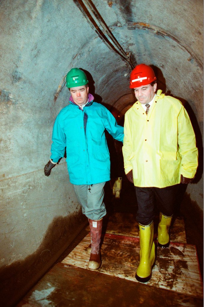 Tour of the freight tunnel systems following the installation of bulkheads - Al Podgorski for Chicago Sun-Times