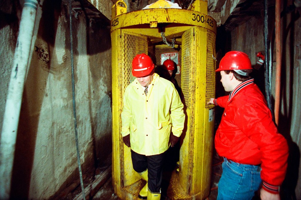Tour of the freight tunnel systems following the installation of bulkheads - Al Podgorski for Chicago Sun-Times