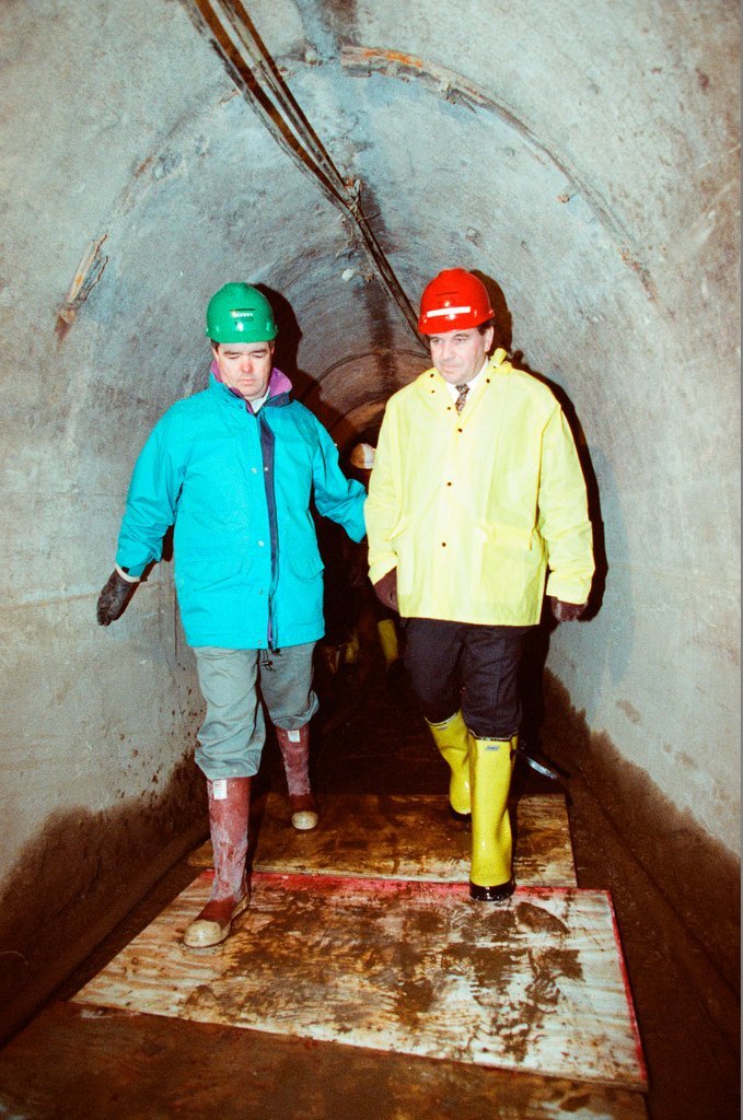 Tour of the freight tunnel systems following the installation of bulkheads - Al Podgorski for Chicago Sun-Times