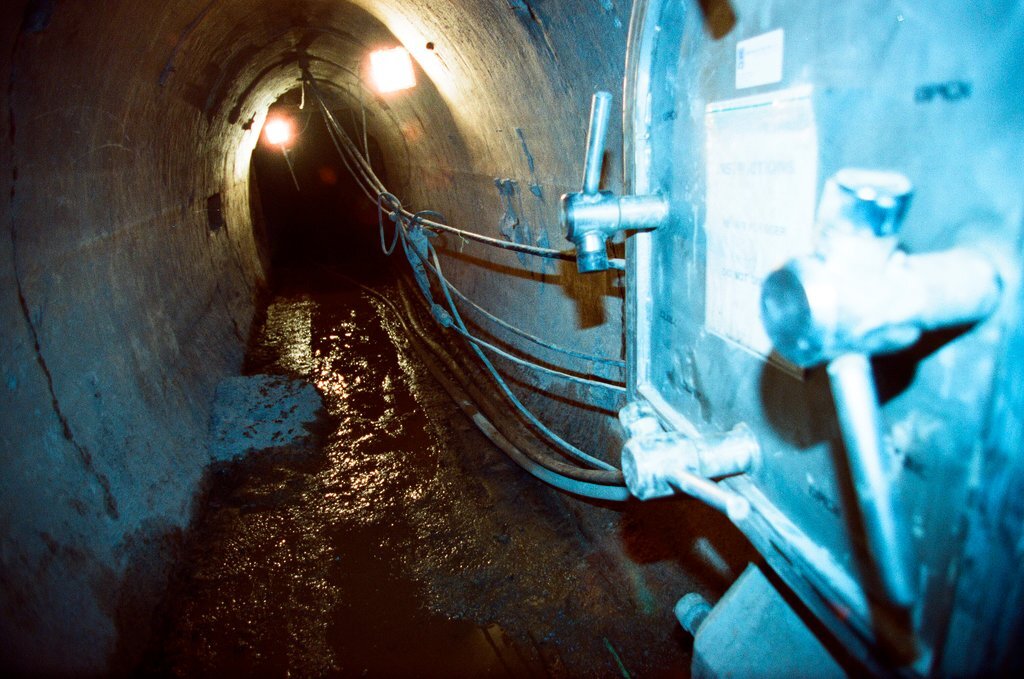 Tour of the freight tunnel systems following the installation of bulkheads - Al Podgorski for Chicago Sun-Times
