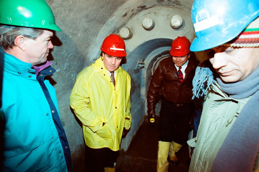 Tour of the freight tunnel systems following the installation of bulkheads - Al Podgorski for Chicago Sun-Times