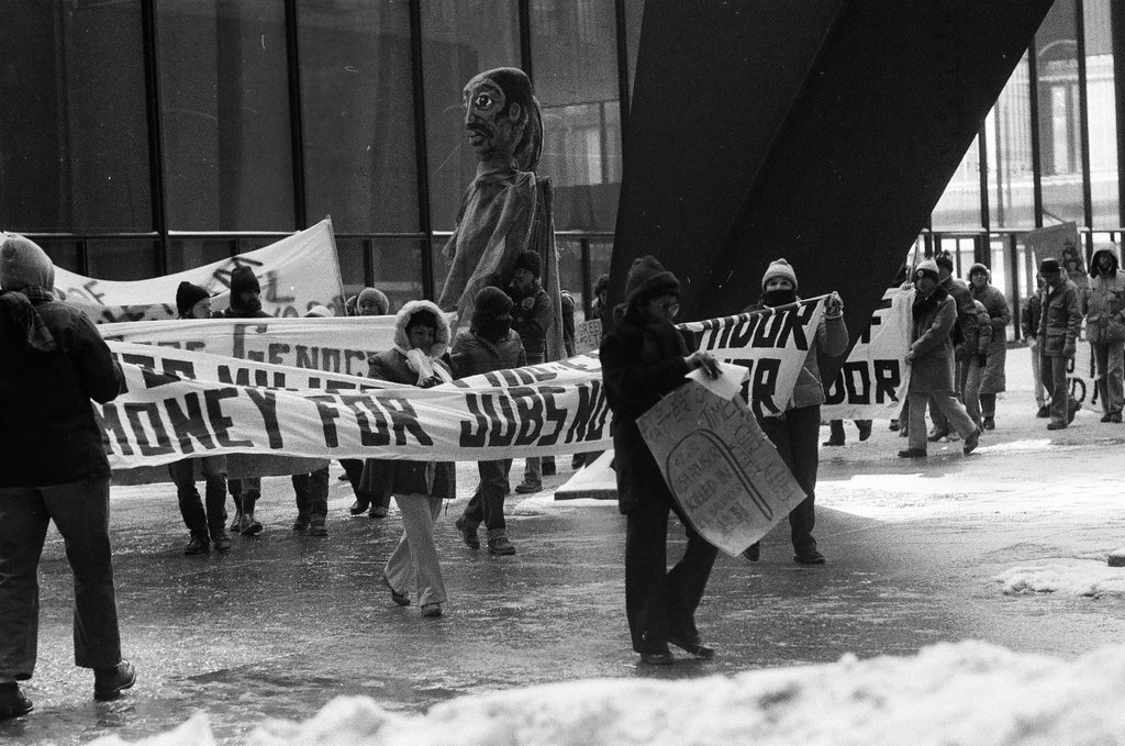 Protest against U.S. aid to El Salvador - Bob (Robert) Black for Chicago Sun-Times