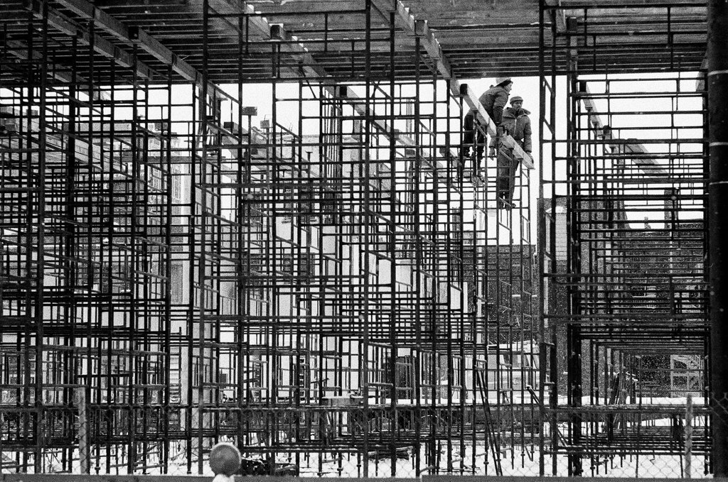 Construction at Grand and Dearborn - Charles Krejcsi for Chicago Sun-Times