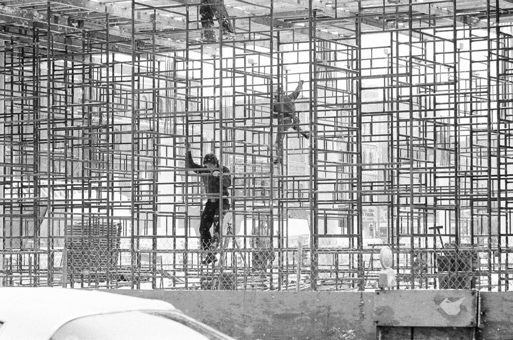 Construction at Grand and Dearborn - Charles Krejcsi for Chicago Sun-Times