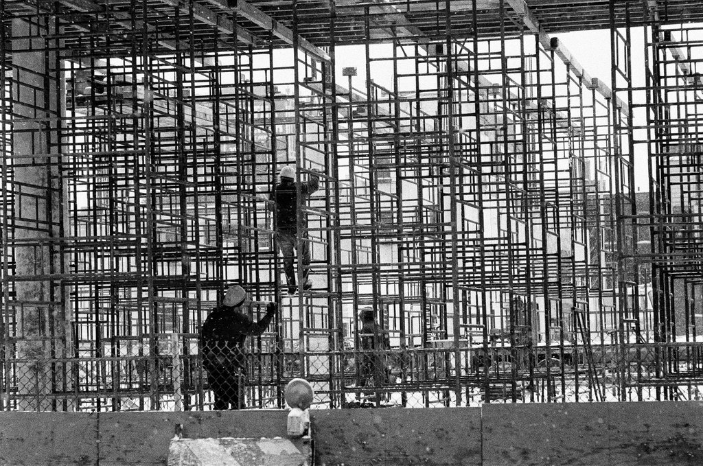 Construction at Grand and Dearborn - Charles Krejcsi for Chicago Sun-Times
