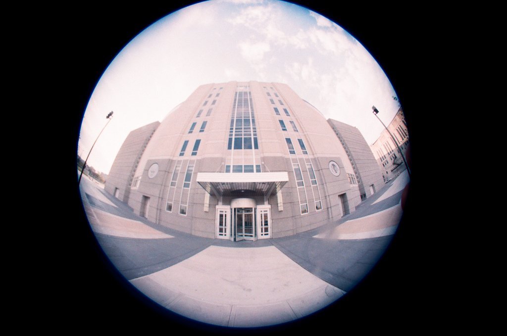 Aerial and fisheye shots of the exterior of the United Center - Chicago Sun-Times