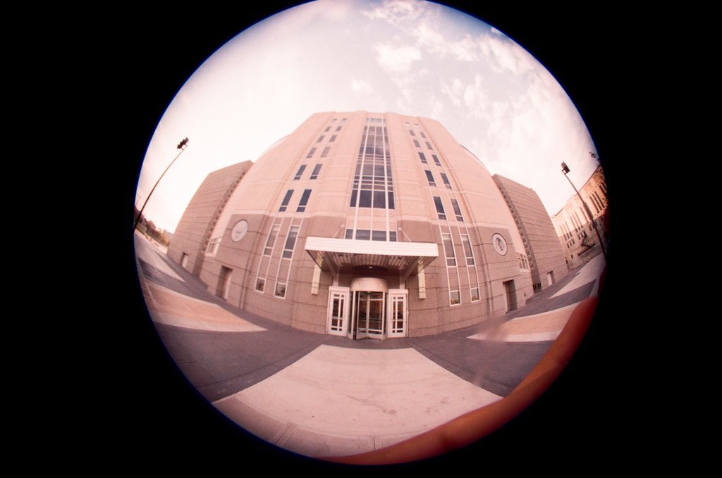 Aerial and fisheye shots of the exterior of the United Center - Chicago Sun-Times
