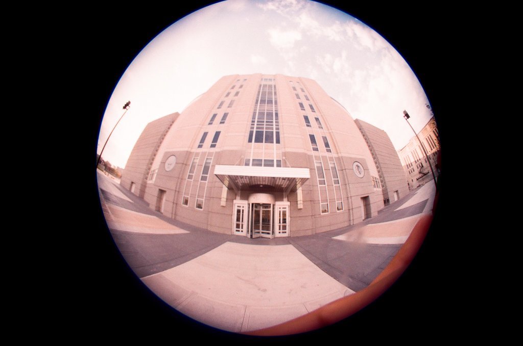 Aerial and fisheye shots of the exterior of the United Center - Chicago Sun-Times
