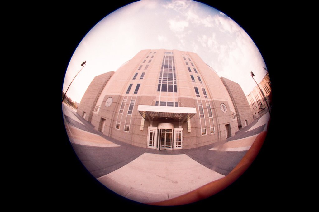 Aerial and fisheye shots of the exterior of the United Center - Chicago Sun-Times